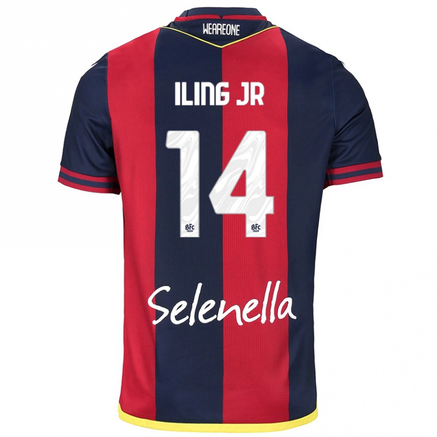 Herren Fußball Samuel Iling-Junior #14 Rot Königsblau Heimtrikot Trikot 2024/25 T-Shirt Luxemburg