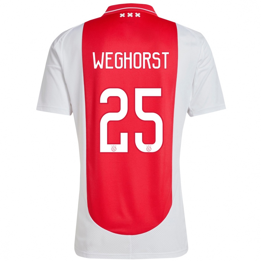 Herren Fußball Wout Weghorst #25 Rot Weiß Heimtrikot Trikot 2024/25 T-Shirt Luxemburg