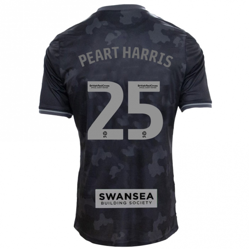 Herren Fußball Myles Peart-Harris #25 Schwarz Auswärtstrikot Trikot 2024/25 T-Shirt Luxemburg