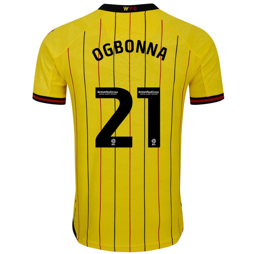 Damen Fußball Angelo Ogbonna #21 Gelb Schwarz Heimtrikot Trikot 2024/25 T-Shirt Luxemburg